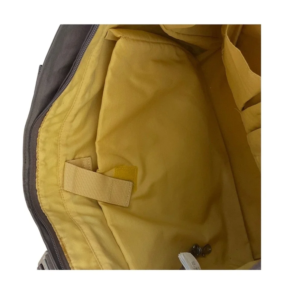 Baggallini Mushroom Brown Nylon Laptop Tote Bag‎ Crossbody Travel Work Bag